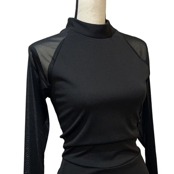 Ashley Stewart Mesh Paneled Bodycon Dress - Picture 5 of 12